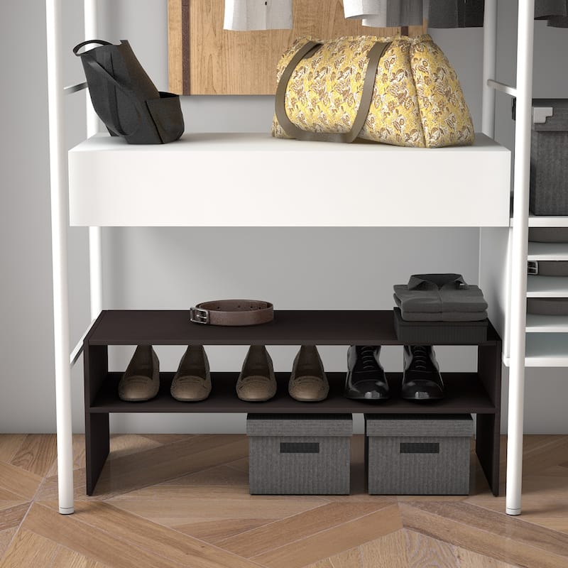 Costway 3 PCS Stackable Shoe Rack 31-Inch Horizontal Organizer 2-tier - See Details
