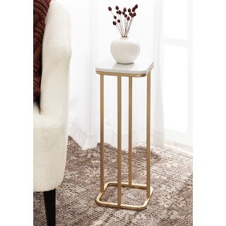 Kate and Laurel Credele Marble and Metal Drink Table - On Sale - Bed ...