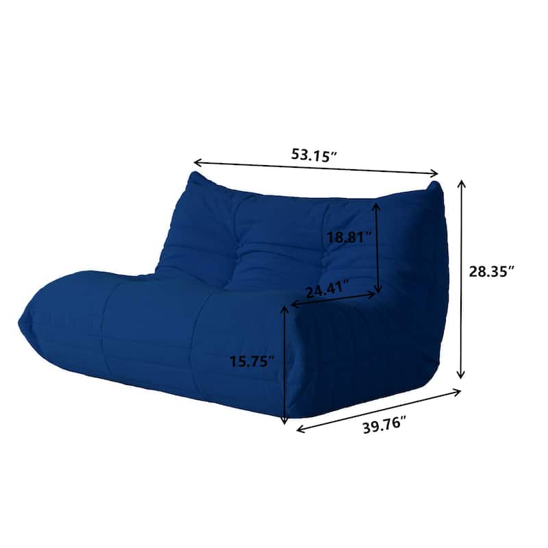 Soft Tufted Bean Bag Sofa,Extra Large Lazy Lounger Set for Living Room