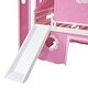 preview thumbnail 12 of 12, Full Size Playhouse Loft Bed with Slide Pink Tent and Tower,Spacious Under Bed Space