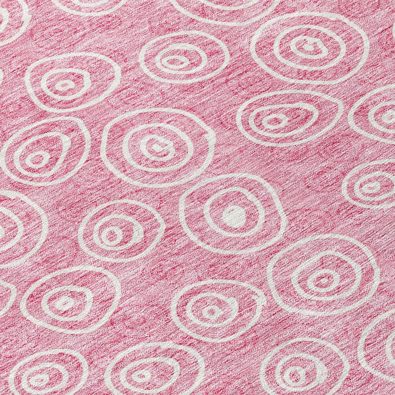 Machine Washable Indoor/ Outdoor Chantille Contemporary Bubbles Rug