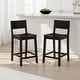 preview thumbnail 31 of 36, Linon Dahlia Wood 24-Inch Armless Counter Stool (Set of 2) Black
