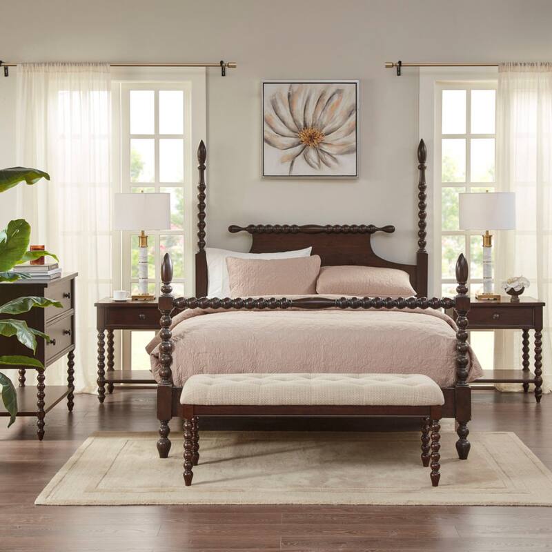 Roomfitters Beckett Accent Console, Traditional Wood Hallway Unit with Storage and Lower Shelf