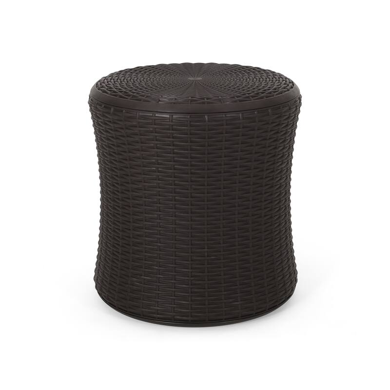 Simone Wicker Storage Side Table by GDFStudio - 19"W x 19"D x 21"H