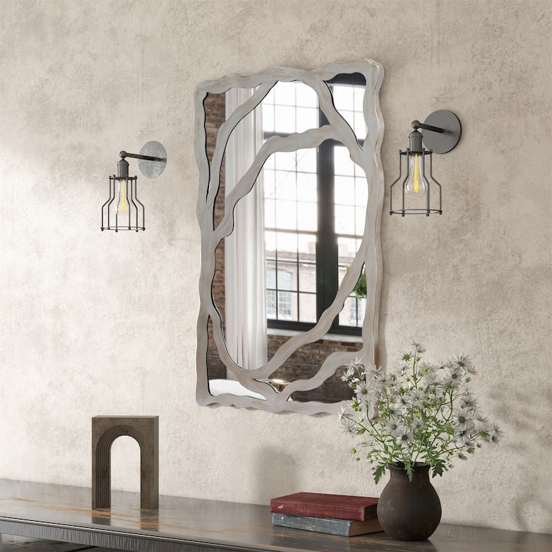 39" Metal Accent Wall Mirror - 39.4"×25.6" - 39.4"×25.6"