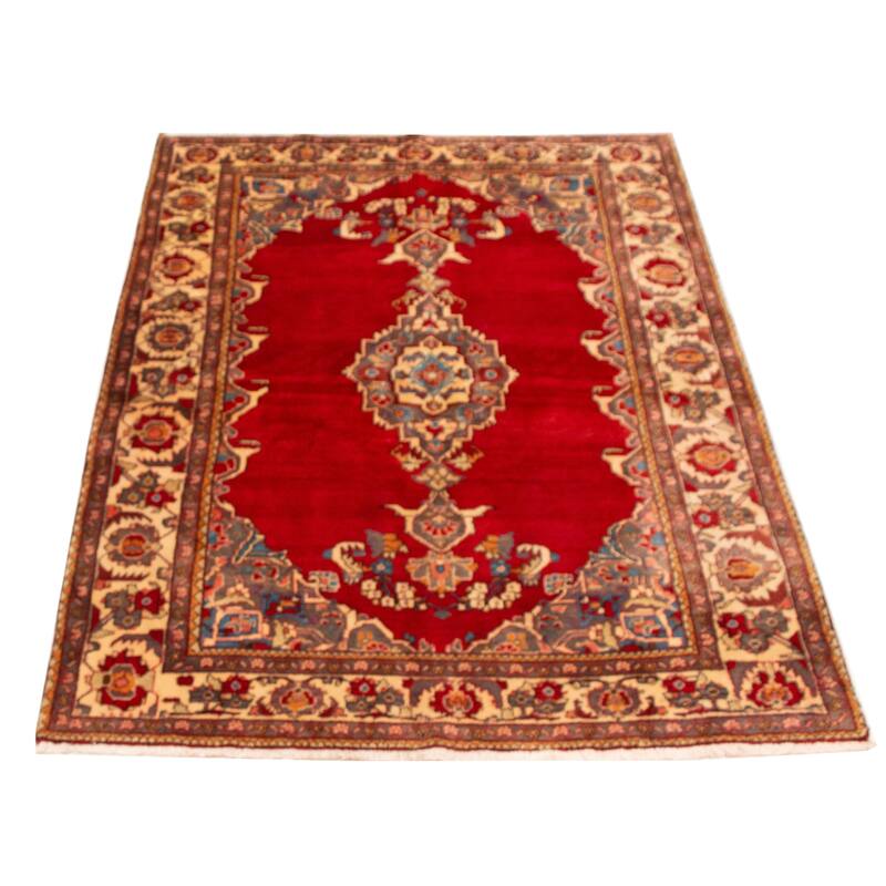 Andelz Red Rug 4'3" x 6'9" - 5'3 x 7'9