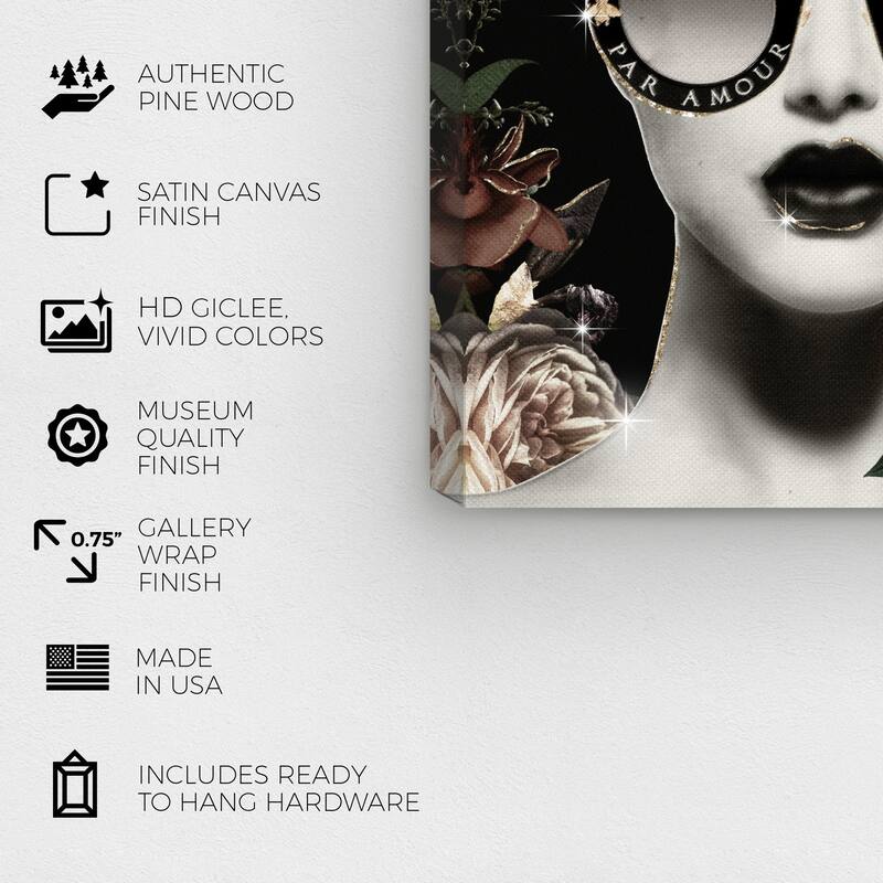 Wynwood Studio Canvas Fashion and Glam Royal Duchess and Her Crown Gold and Glam Wall Art Canvas Print