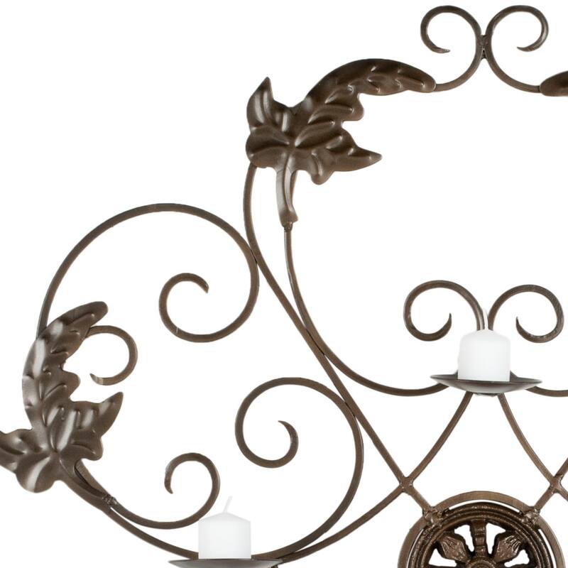 SAFAVIEH Lighting Rinske Ivy Candle Holder Wall Sconce - 28.3" x 3.9" x 32.3" - 28Wx4Dx32H