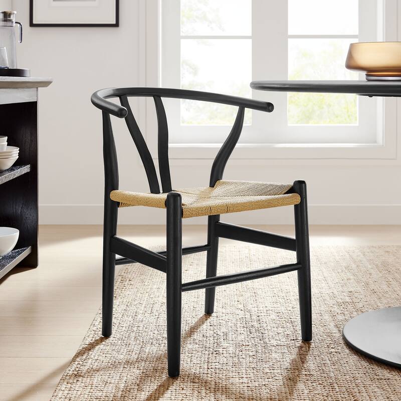 Amish 29" Wood Dining Chair by Modway - Black