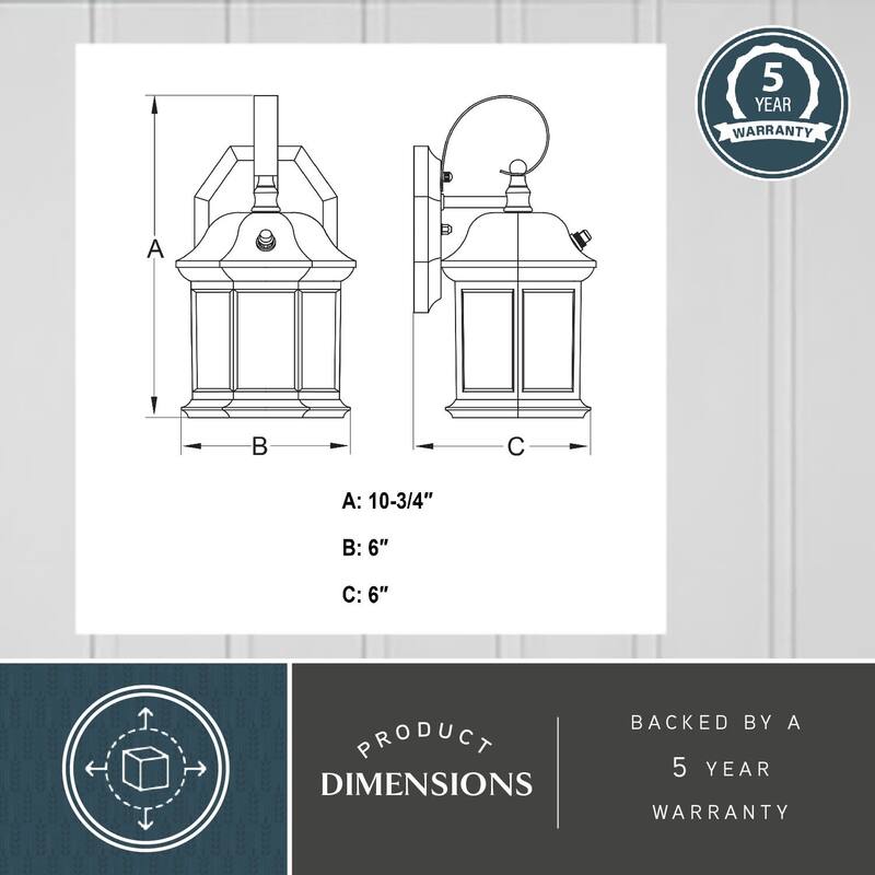 Vaxcel Lighting T0738 Wellington 11" Tall Outdoor Wall Sconce with