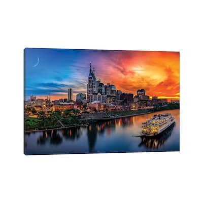 iCanvas "Southern Sky Sunset Over Nashville" by Jonathan Ross Photography Canvas Print
