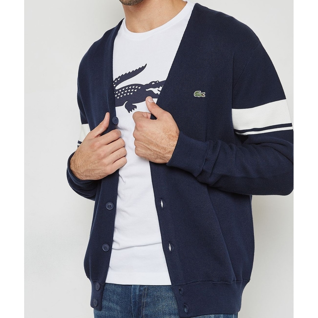 lacoste sweatshirt navy blue