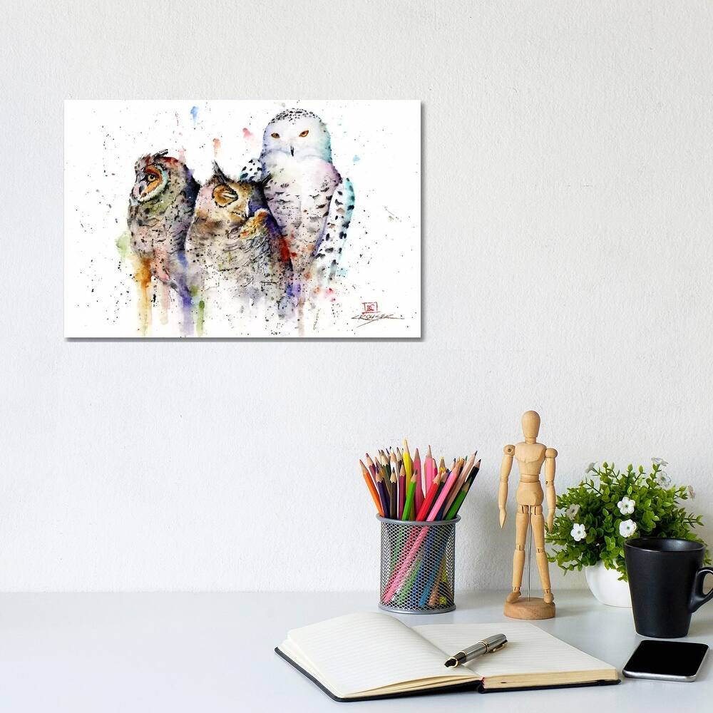 iCanvas "Owls Don't Sleep" by Dean Crouser Canvas Print