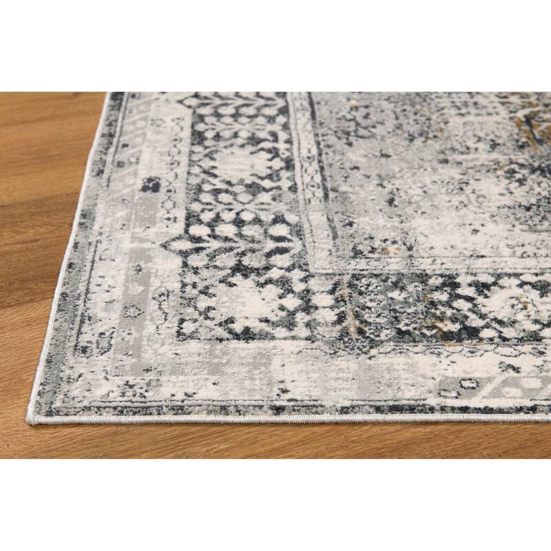 Christian Collection Grey/Cream Area Rug