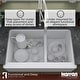 preview thumbnail 13 of 52, Karran Farmhouse/Apron-Front Quartz Double Bowl Kitchen Sink