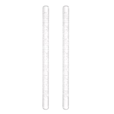 2pcs Acrylic Embossed Rolling Pin 16cm x 1cm Petal Pattern - Transparent