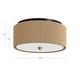 preview thumbnail 4 of 7, Juluca Boho Flush Mount Ceiling Light Fixture with Frosted Glass Diffuser and Seagrass Shade