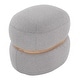 preview thumbnail 22 of 21, Carson Carrington Lena Pouf Ottoman with Natural Wood Accent