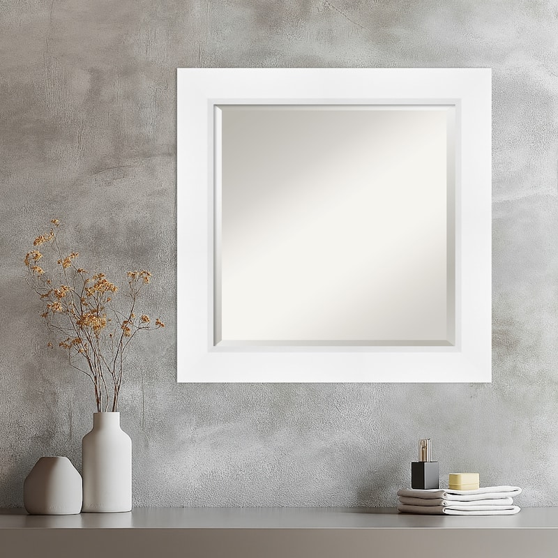 Sloped Beveled Framed Wall Mirror