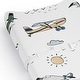 preview thumbnail 4 of 4, Sweet Jojo Designs Vintage Airplane Boy Changing Pad Cover Sheet Green Blue Yellow Airplanes Plane Transportation Clouds Sun Sky