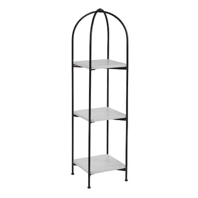 3 Tier Wood & Metal Shelf