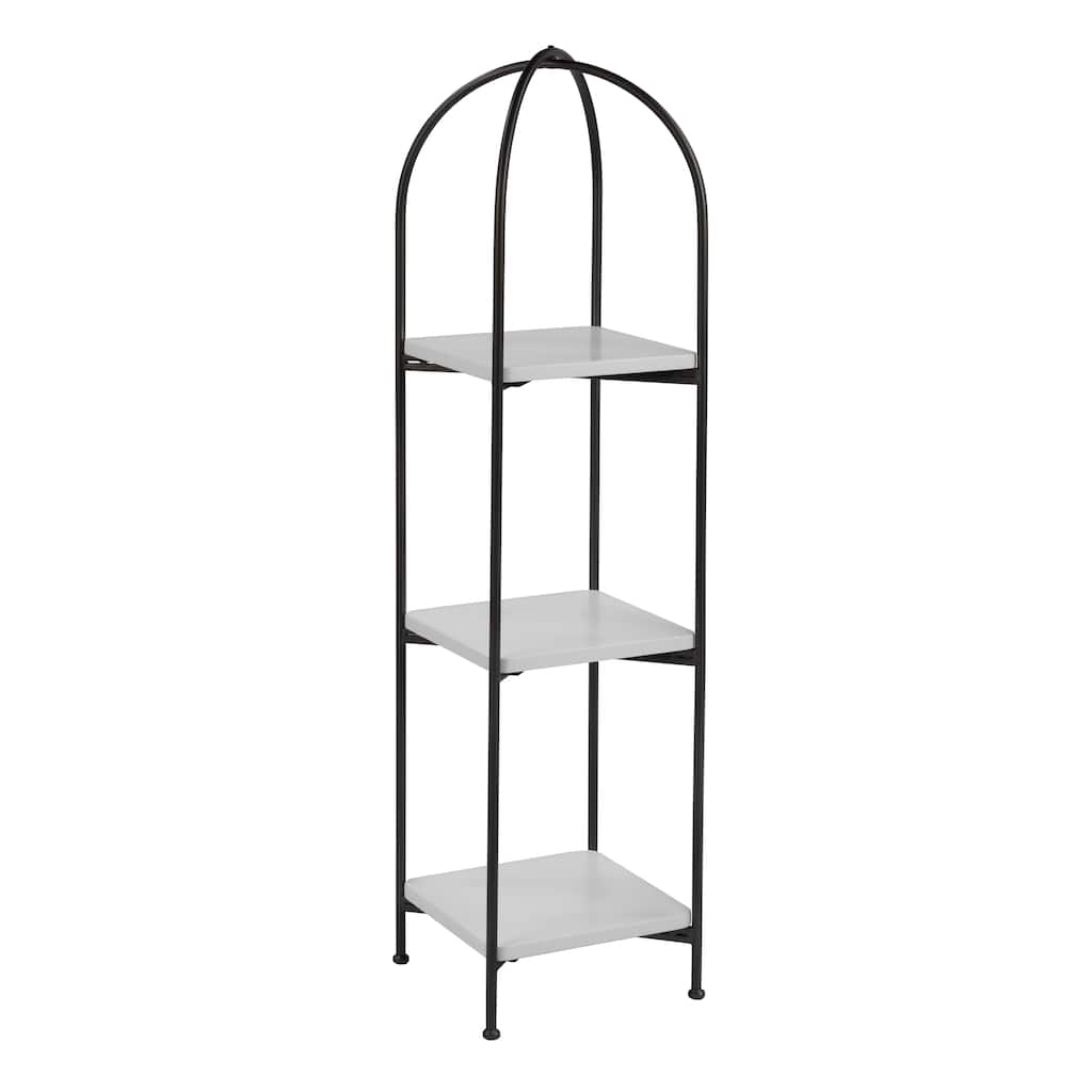 3 Tier Wood & Metal Shelf