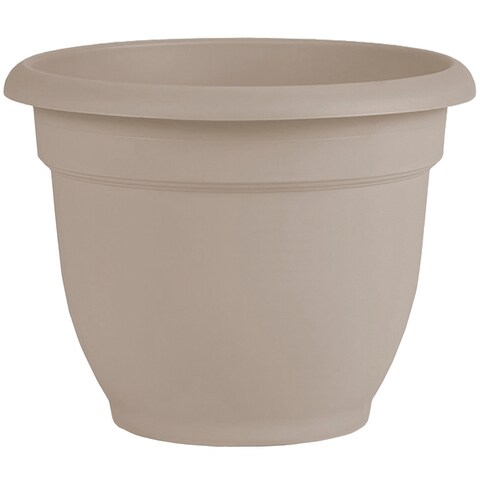 Bloem Ariana Self Watering Planter: 16" - Pebble Stone - Durable Resin Pot, For Indoor and Outdoor Use