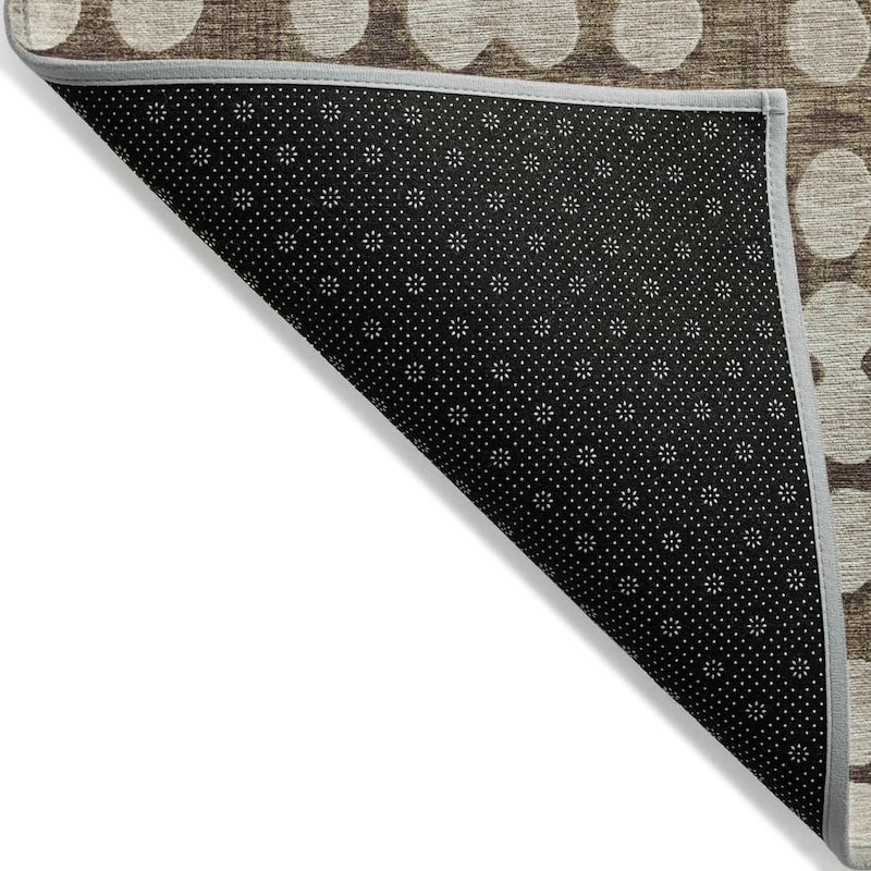 Machine Washable Indoor/ Outdoor Chantille Abstract Dots Rug