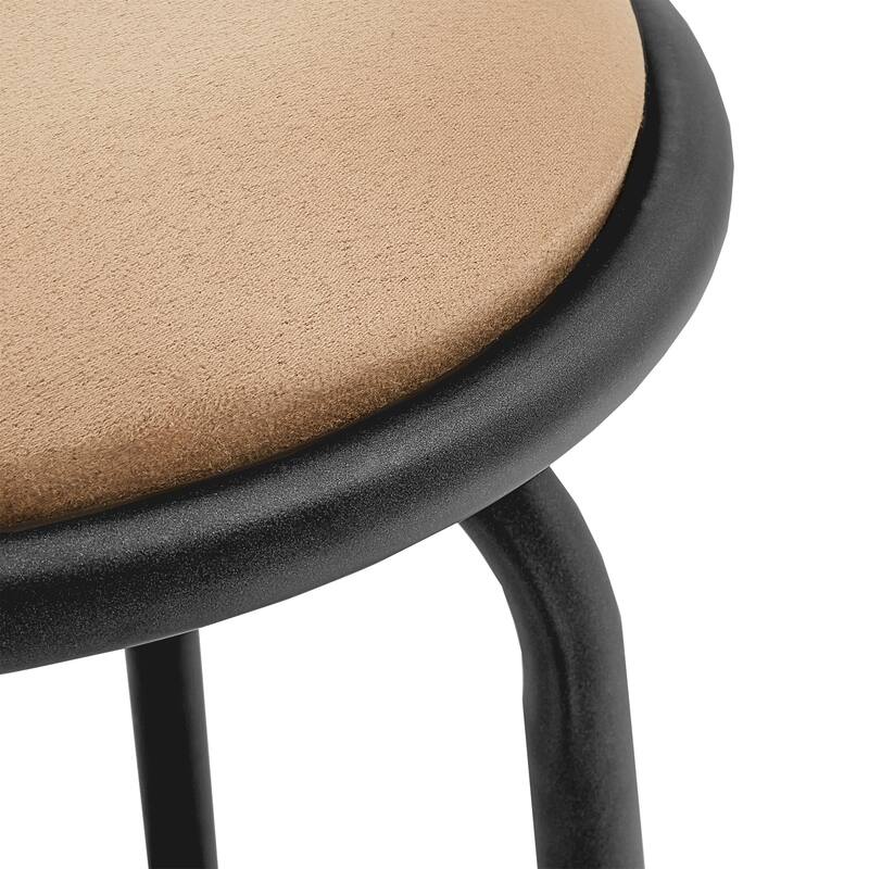 Verona Swivel Adjustable Sheen Black X-Back 3-Piece Stool Set by iNSPIRE Q Classic