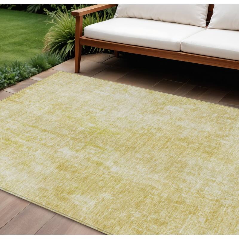 HomeRoots Abstract Transitional Rectangle Outdoor Rug - 8' X 10'