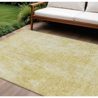 HomeRoots Abstract Transitional Rectangle Outdoor Rug