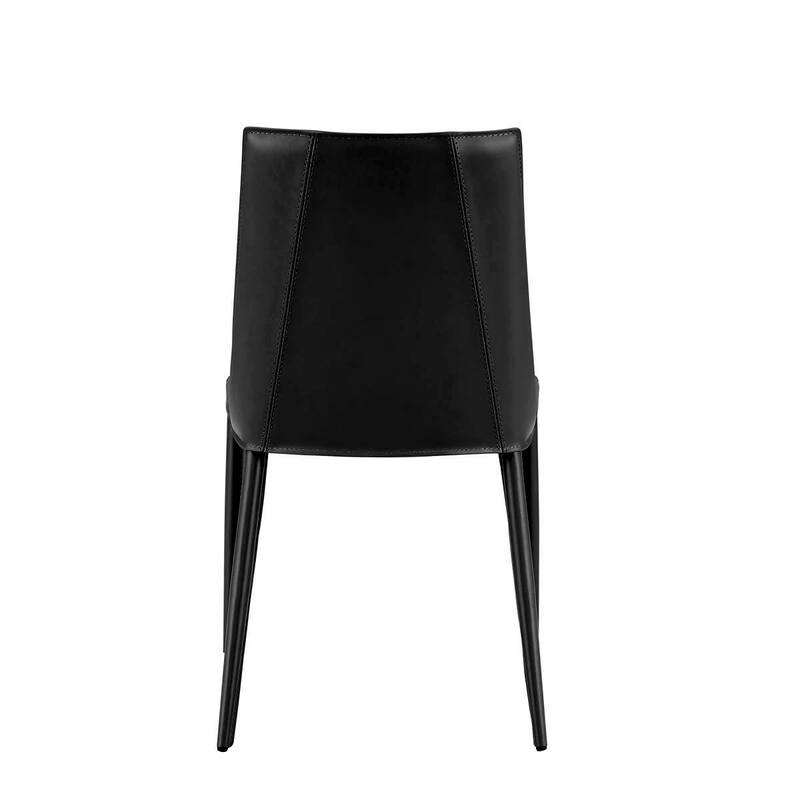 Upholstered Leather Dining Chair with Steel Frame for Modern Dining Room - 19.89” x 23.63” x 33.86”