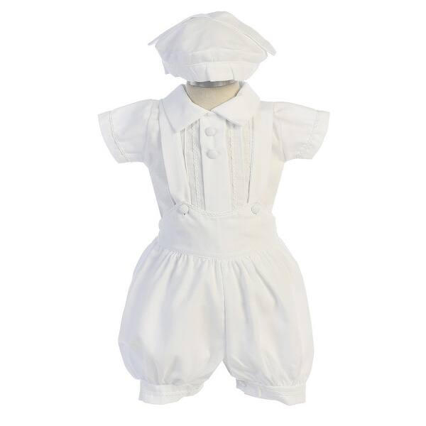 Shop Angels Garment Baby Boys White Button Shorts Shirt