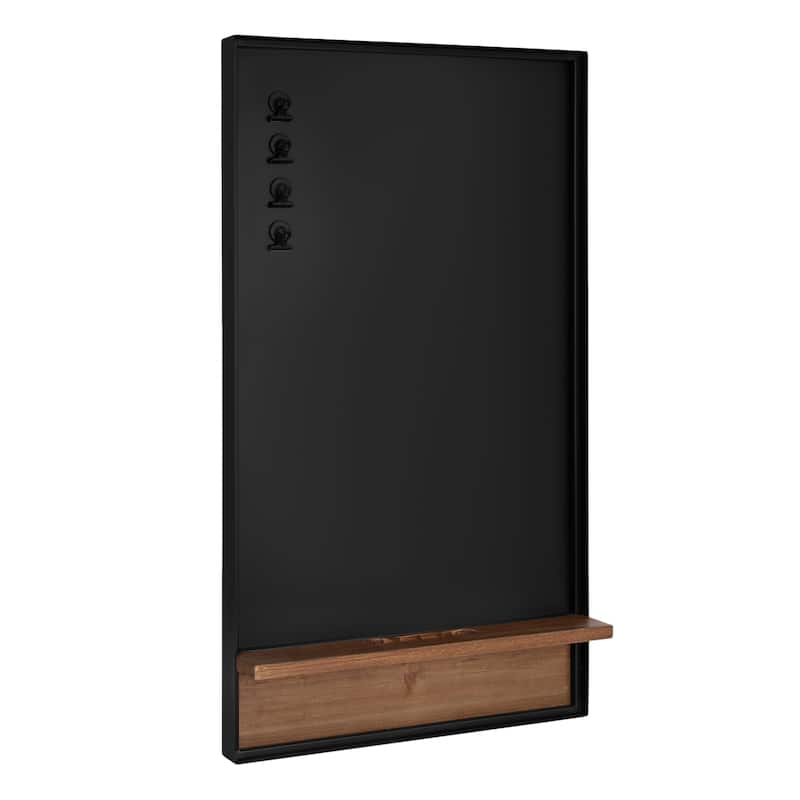 Kate and Laurel Owing Magnetic Chalkboard - 20x4x34 - 20x4x34 - Rustic Brown