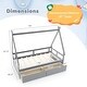 preview thumbnail 5 of 18, Costway Twin Size House Bed with Roof Safety Guardrail 2 Storage