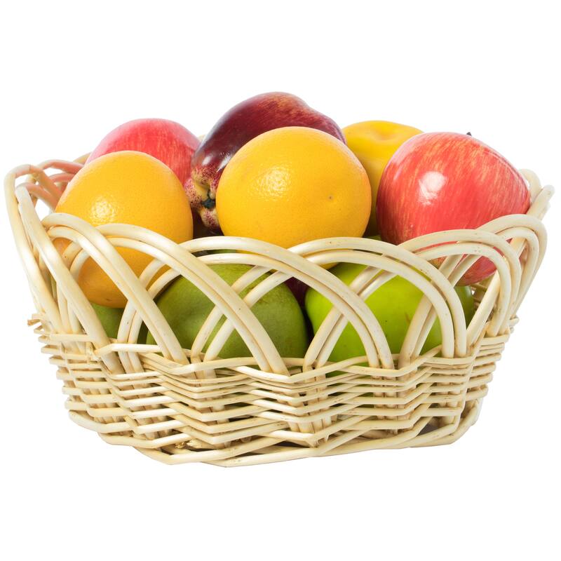Decorative Round Fruit Bowl Bread Basket Serving Tray