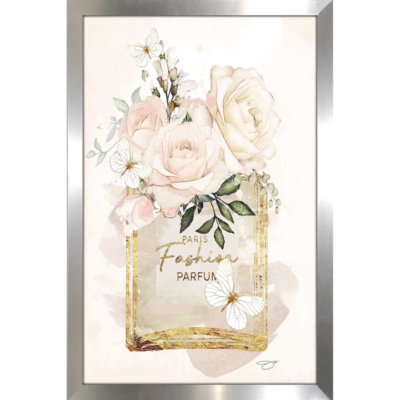 "Parfum, Flowers & Butterflies (Cream)" by Jodi Print on Acrylic