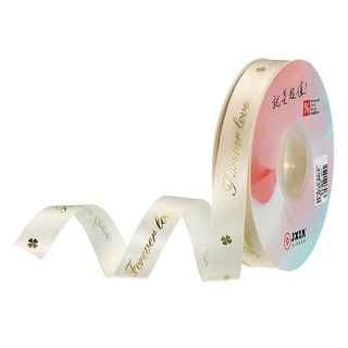 3/4 Inch 50 Yard Wide Valentine Satin Ribbon Grosgrain Ribbon Gold ...