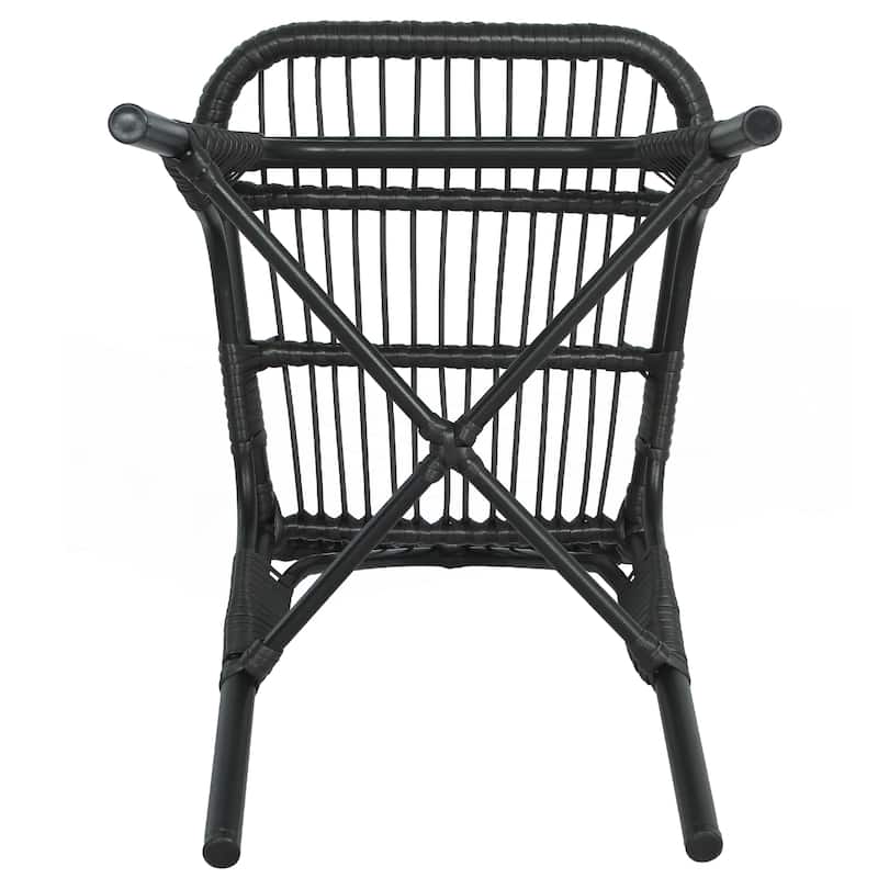 Outdoor PE Wicker Patio Dining Chairs Set of 2