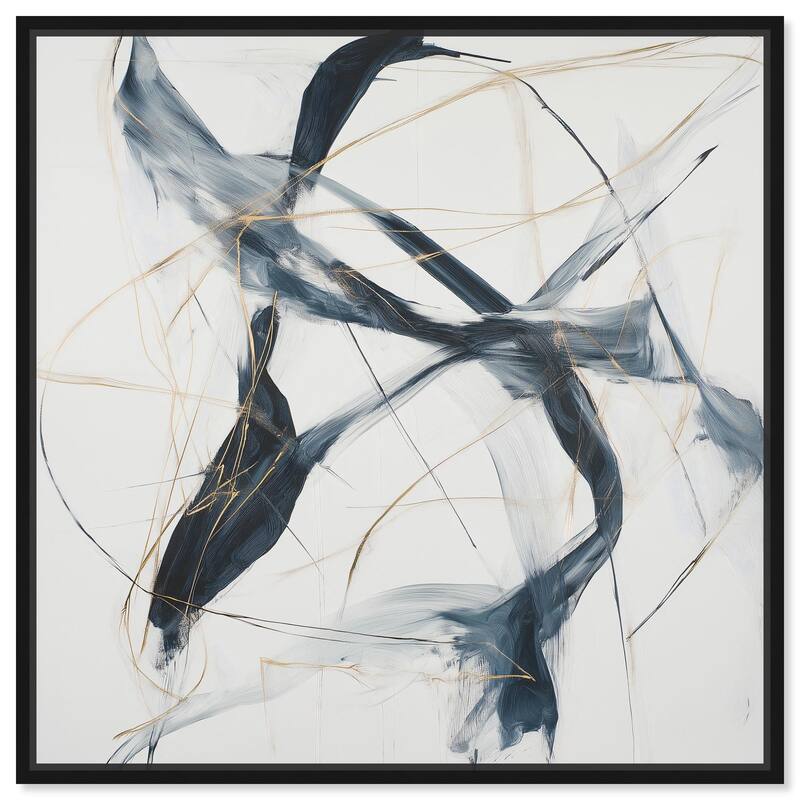 Nimbus Trace Canvas by Art Remedy - 16" x 16" - Black