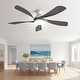 preview thumbnail 5 of 9, 52 Inch Flush Mount 5 Wood Blades Smart Ceiling Fan with Light,Remote and APP Control-Farmhouse,Modern,Contemporary - 52 Inches