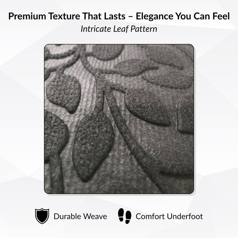 Heavy-Duty Dirt-Trapping Rubber Doormat with Raised Pattern