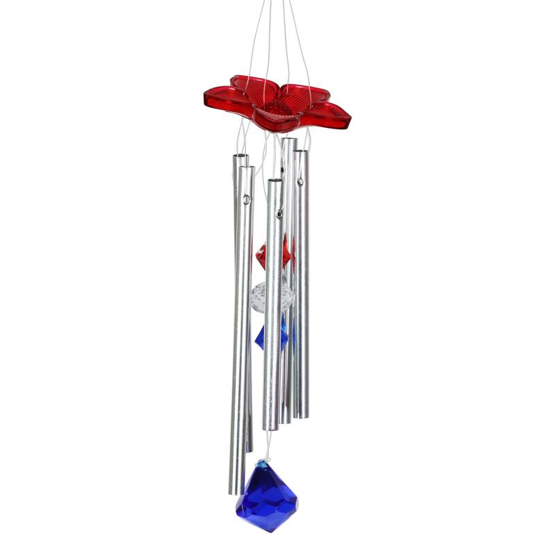 Exhart WindyWing Patriotic Eagle Wind Chime with American Flag Wings, 8 by 18 Inches