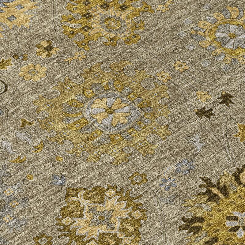 Machine Washable Indoor/ Outdoor Vintage Traditional Chantille Rug