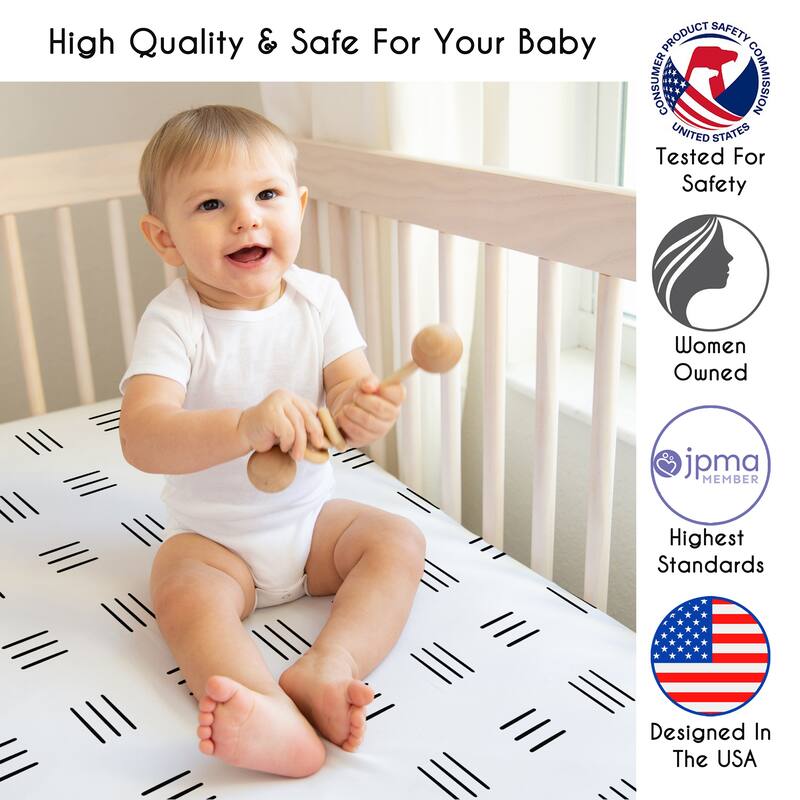 Sweet Jojo Designs Dog Boy Girl Unisex/Gender Neutral 6pc Crib Bedding + BreathableBaby Breathable Mesh Liner Modern - Crib Size