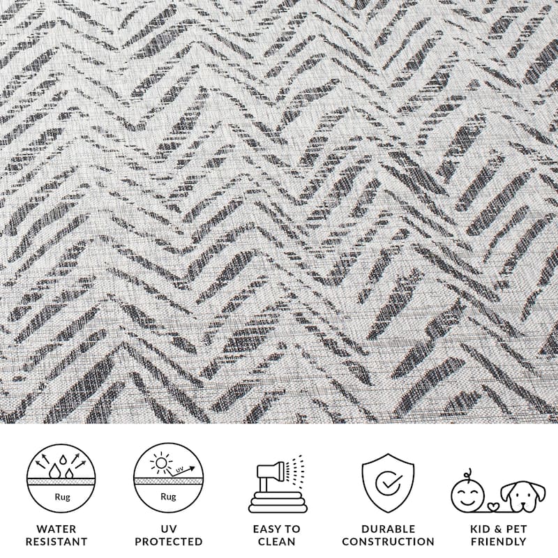 SAFAVIEH Courtyard Thin Indoor/ Outdoor Waterproof Patio Backyard Rug