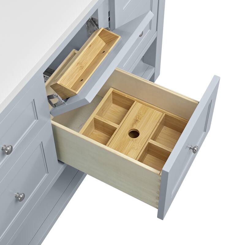 Breckenridge 60" Double Vanity, Serenity Blue - 60D