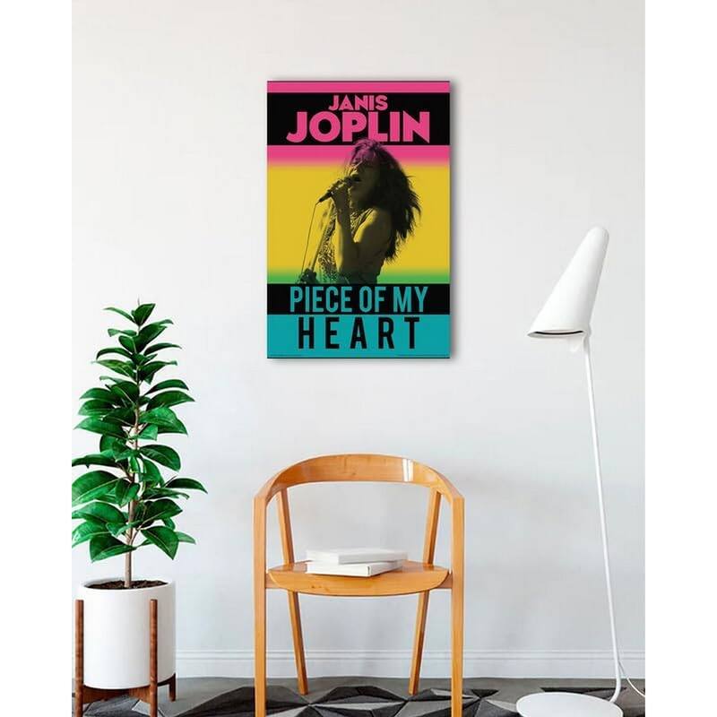 Janis Joplin Piece of My Heart Art Poster - 24 x 36 Inch