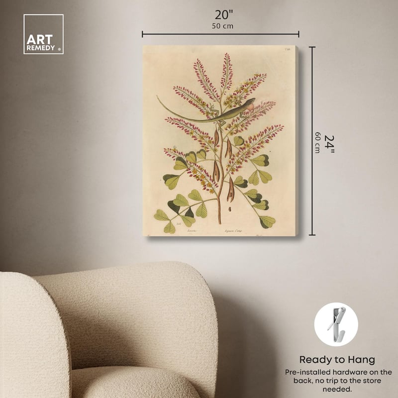Green Lizard Canvas by Art Remedy, Gallery Wrapped