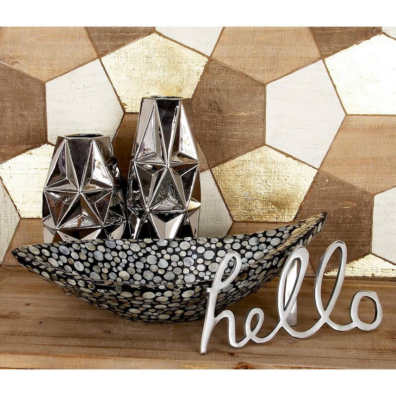 Mother of Pearl Shell Living Room Decor Tray - Gray or White - Roche River Decor